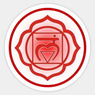 Grounded and balanced Root Chakra- Light Blue Sticker